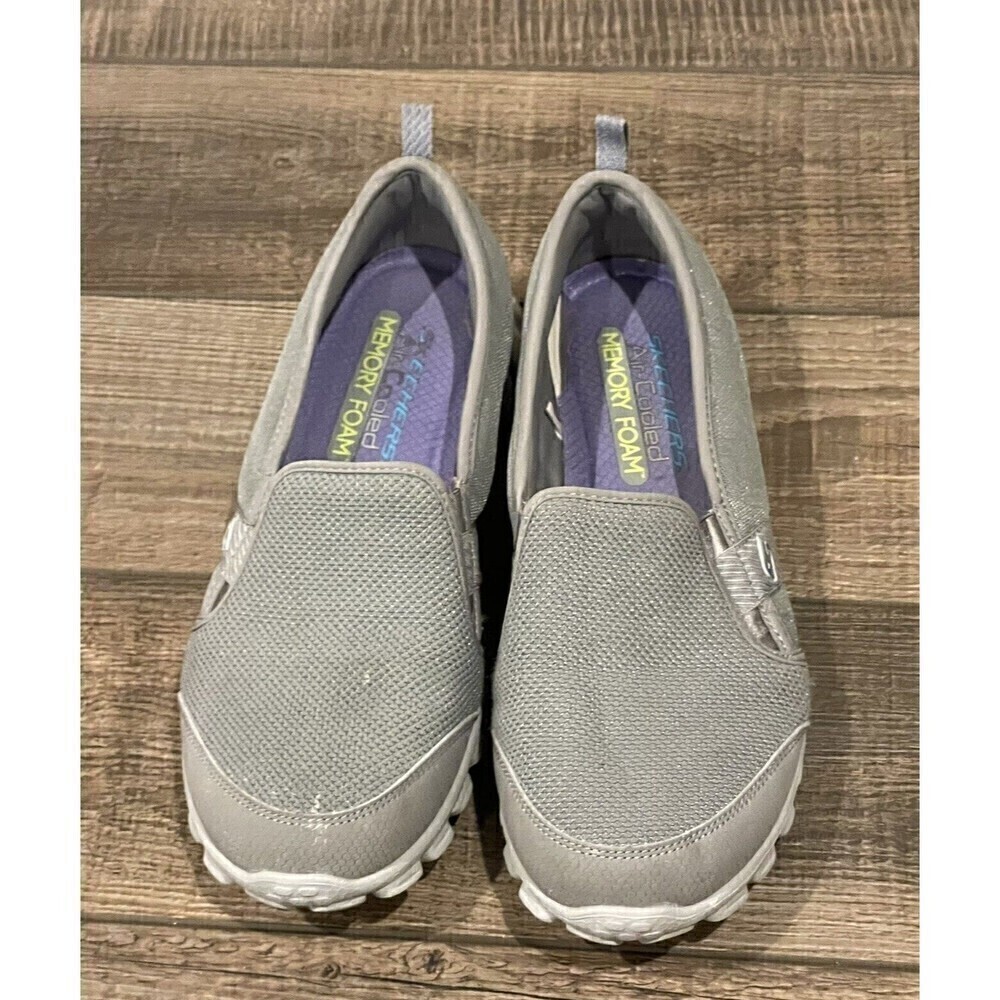 SKECHERS FLEX LITE Womens Size 8 Gray Air Cooled Memory Foam Comfort Shoe - Picture 4 of 9